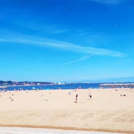 Primera Linea Playa Con Parking Apartmán Gijón